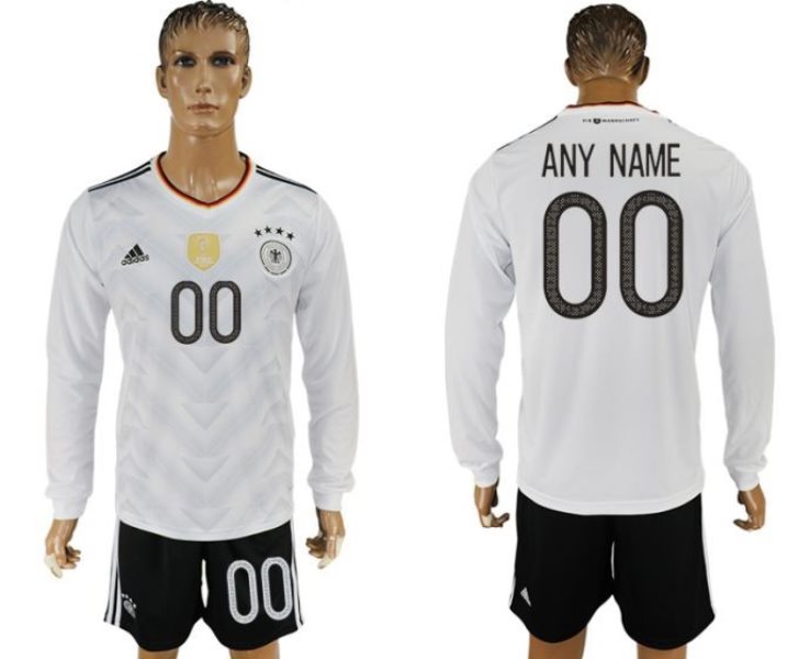 2017-18 Germany Customized Home Long Sleeve Soccer Men Jersey