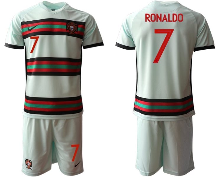 2020-21 Portugal 7 Cristiano Ronaldo Away Soccer Men Jersey