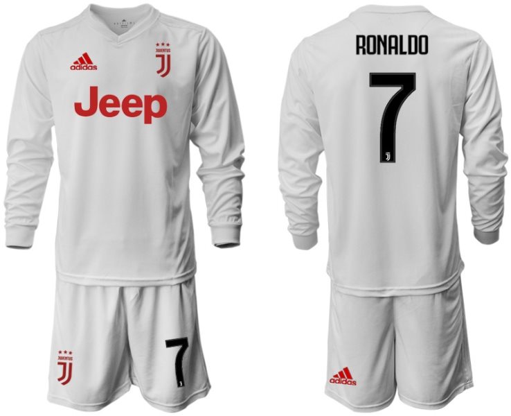 2019-20 Juventus 7 RONALDO Long Sleeve Away Soccer Men Jersey