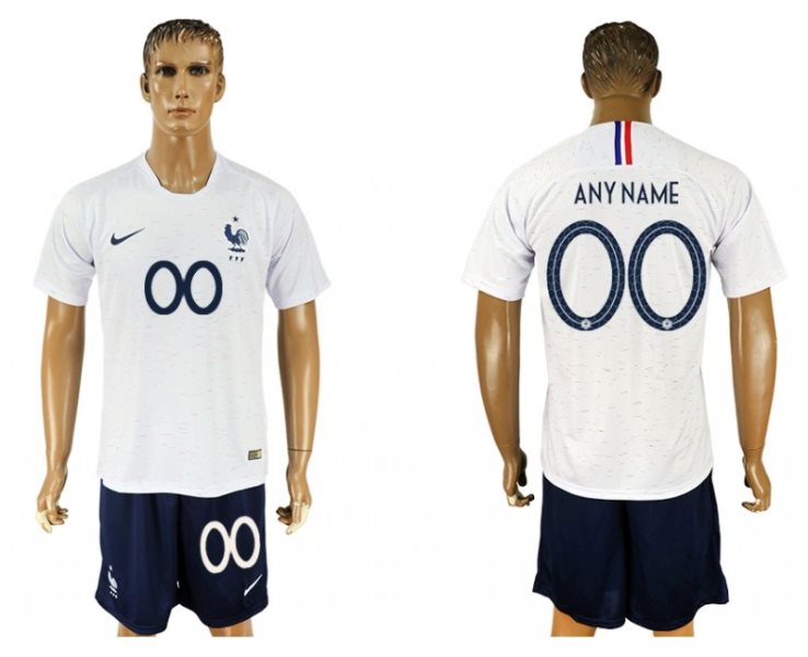 France Away 2018 FIFA World Cup Customized Men Jersey