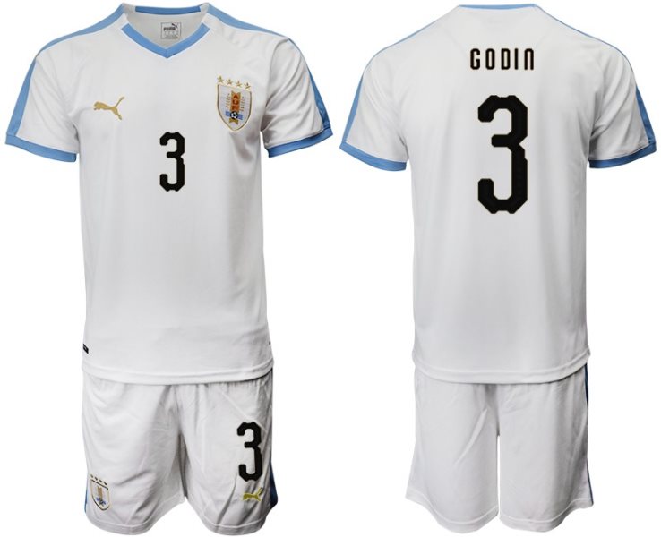 2019-20 Uruguay 3 G O DI N Away Soccer Men Jersey