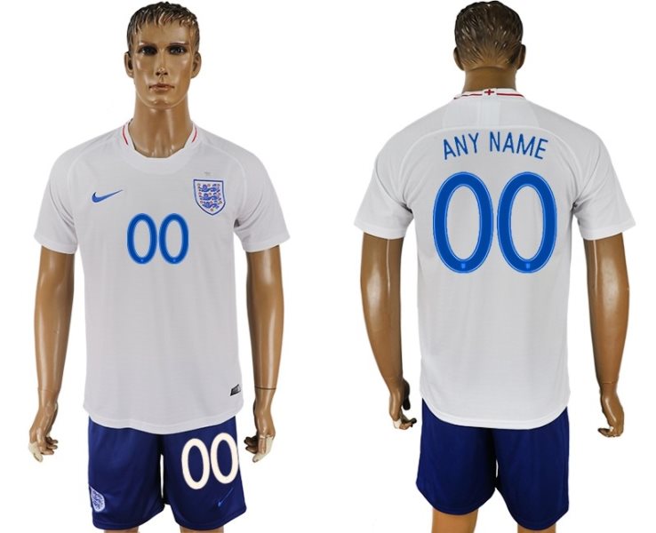 England Home 2018 FIFA World Cup Customized Men Jersey