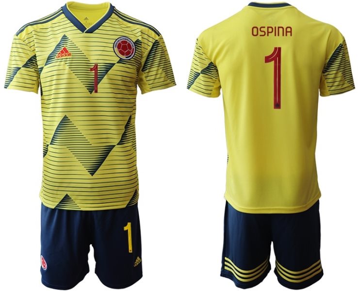 2019-20 Colombia 1 OSPINA Home Soccer Men Jersey