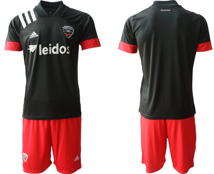 2020-21 D.C. United Adidas Black Home Soccer Men Jersey
