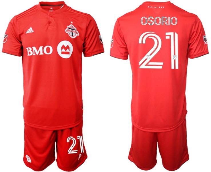 2020-21 Toronto FC Red Home 21 Jonathan Osorio Soccer Men Jersey
