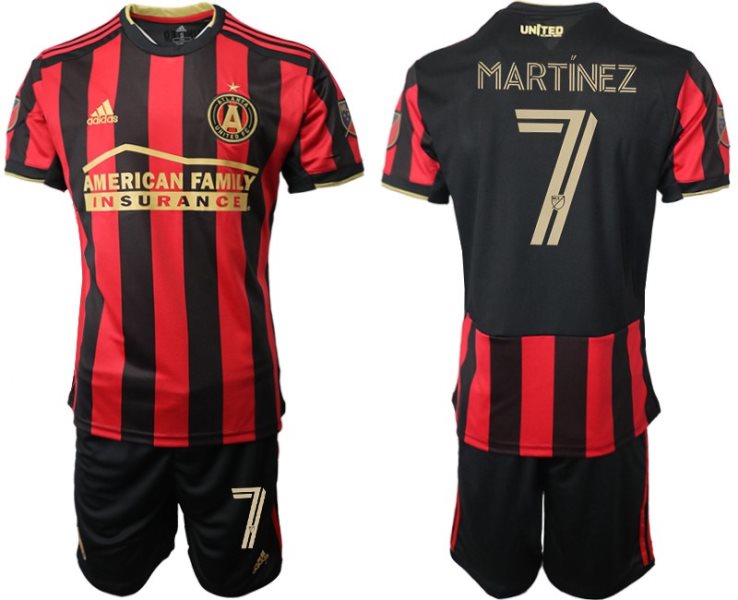 2020-21 Atlanta United FC Red Stars and Stripes 7 Josef Marti?nez Home Soccer Men Jersey