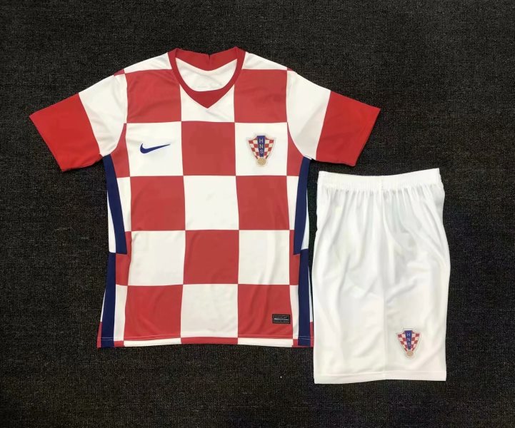 2021 Team Croatia Home Soccer Kids Kit