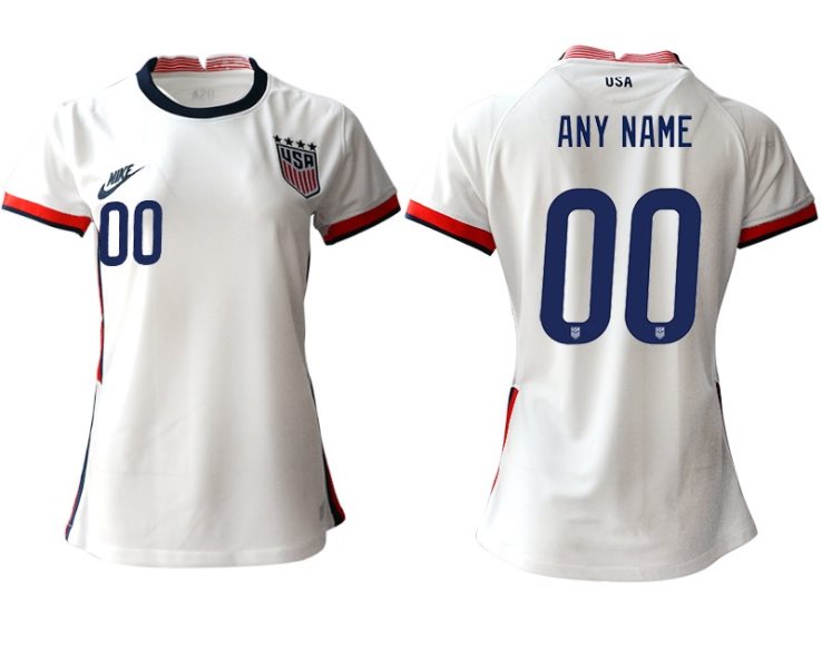 2020-21 USA Customized Home Soccer Women Jersey