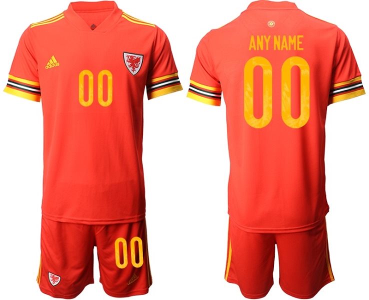 2020-21 Wales Customized Home Soccer Men Jersey
