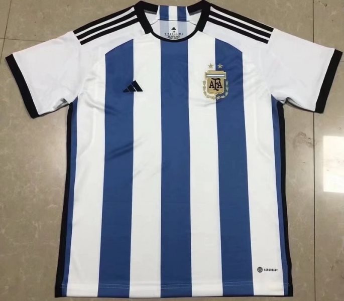 Argentina Home 2022 World Cup White Blue Soccer Men Jersey