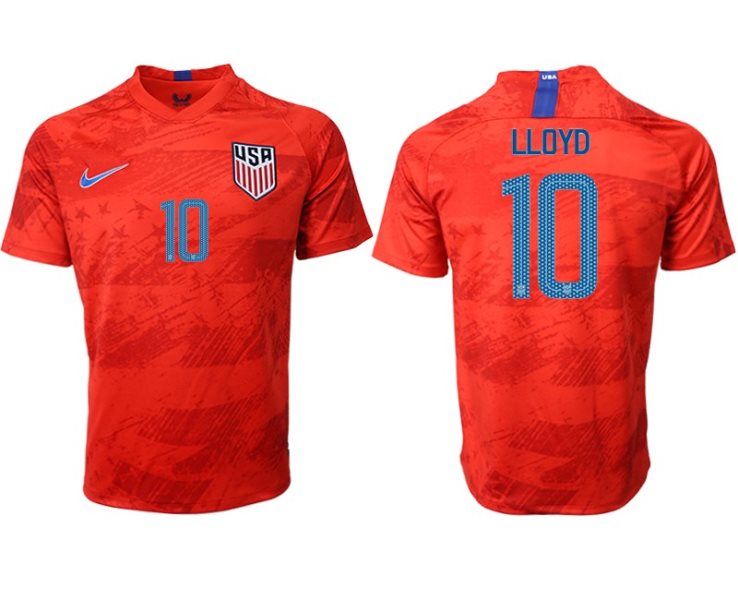 2019-20 USA 10 LLOYD Away Thailand Soccer Men Jersey