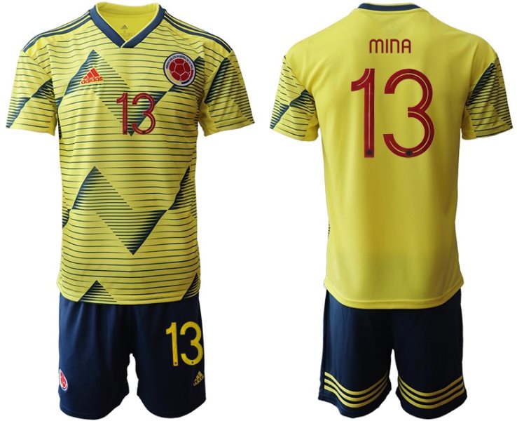 2019-20 Colombia 13 MINA Home Soccer Men Jersey