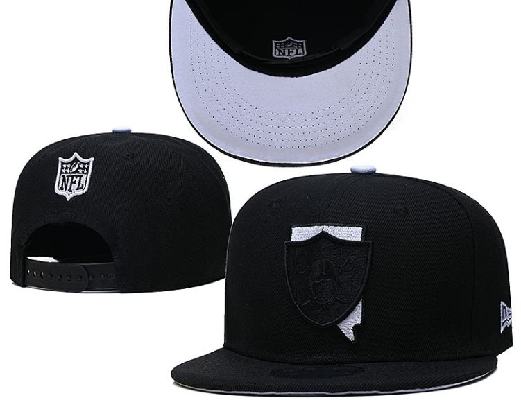 NFL Raiders Team Logo Black New Era Adjustable Hat GS