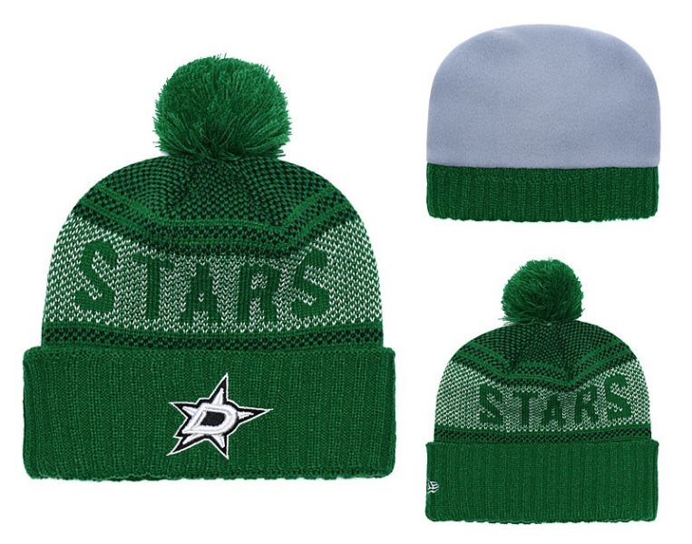 NHL Stars Team Logo Green Knit Hat