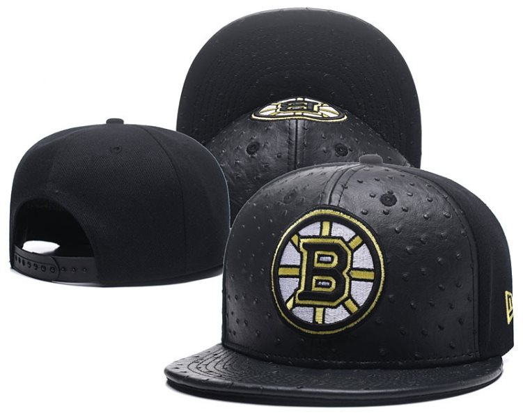 NHL Bruins Fresh Logo Black Adjustable Hat GS