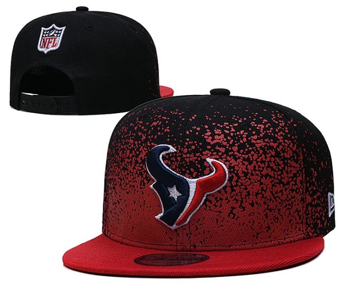 NFL Texans Team Logo New Era Black Red Fade Up Adjustable Hat GS