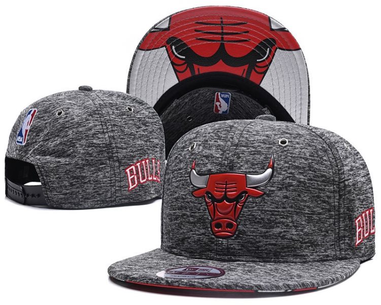 NBA Chicago Bulls Team Logo Gray Adjustable Hat YD