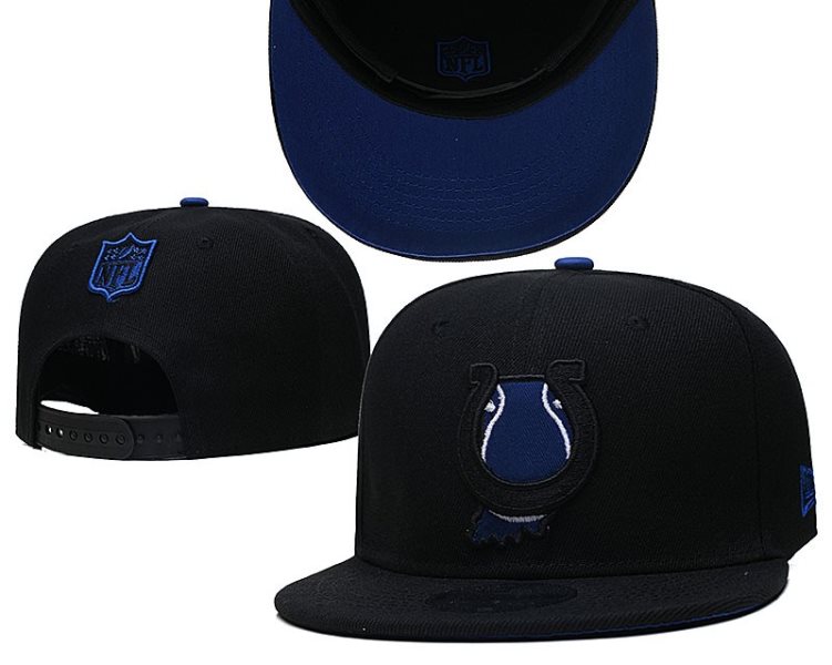 NFL Colts Team Logo Black New Era Adjustable Hat GS