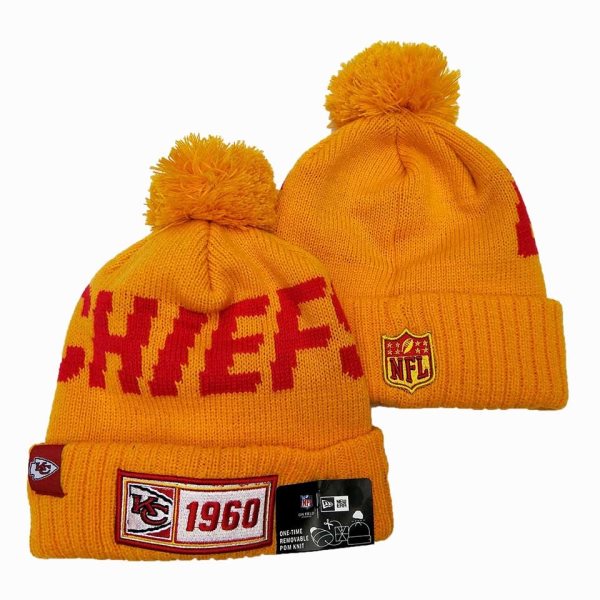 NFL Kansas City Chiefs New Era 2019 Sideline Road Reverse Sport Knit Hats 016