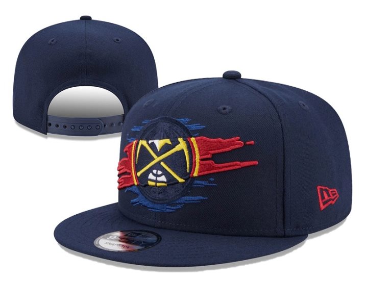NBA Nuggets Team Logo Tear Navy New Era Adjustable Hat YD