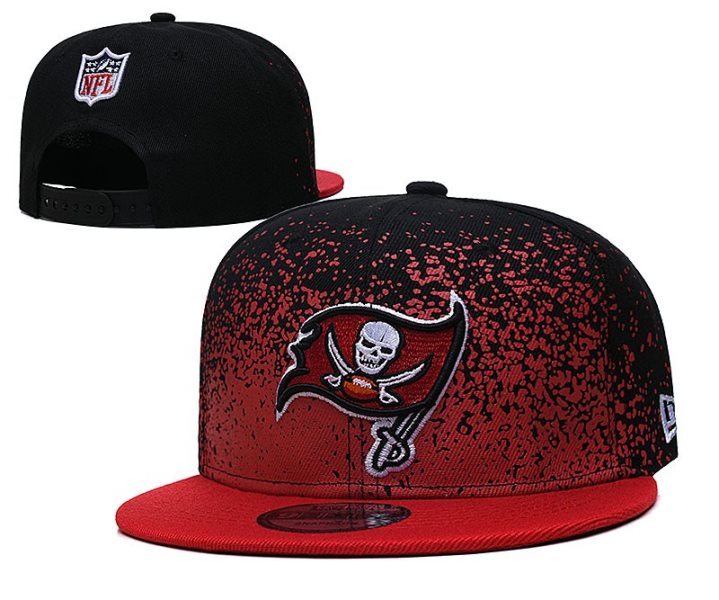 NFL Buccaneers Team Logo New Era Black Red Fade Up Adjustable Hat GS