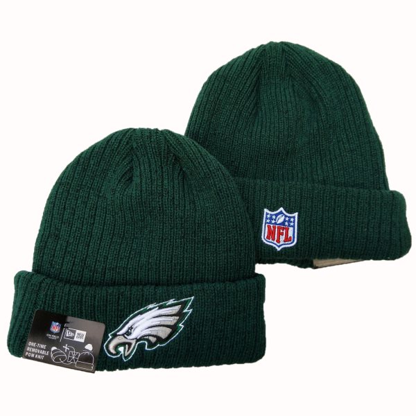 NFL Eagles Team Logo Green Pom Knit Hat YD