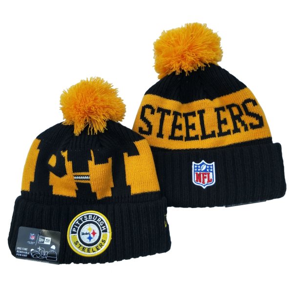 2020 NFL Pittsburgh Steelers Black Knit Hat