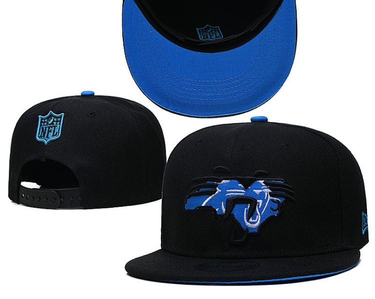 NFL Panthers Team Logo Black New Era Adjustable Hat GS