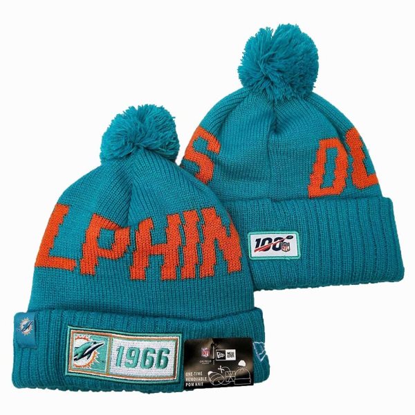 NFL Miami Dolphins New Era 2019 Sideline Road Reverse Sport Knit Hats 012