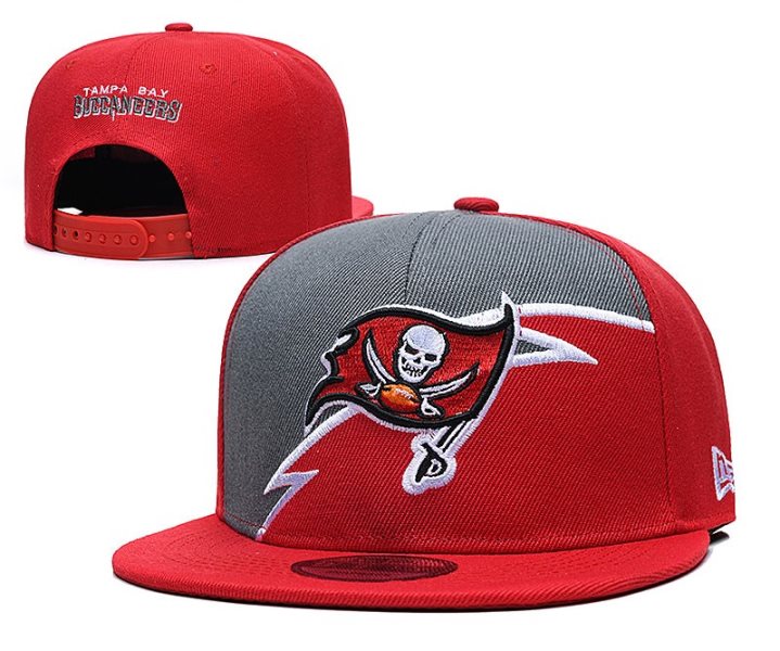 NFL Buccaneers Team Logo Red Gray Adjustable Hat GS