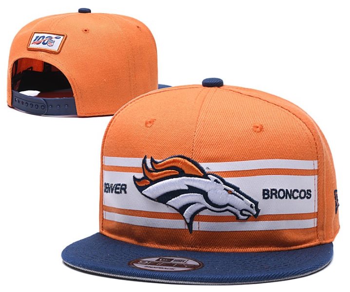 NFL Broncos Team Logo Orange 100th Season Adjustable Hat YD