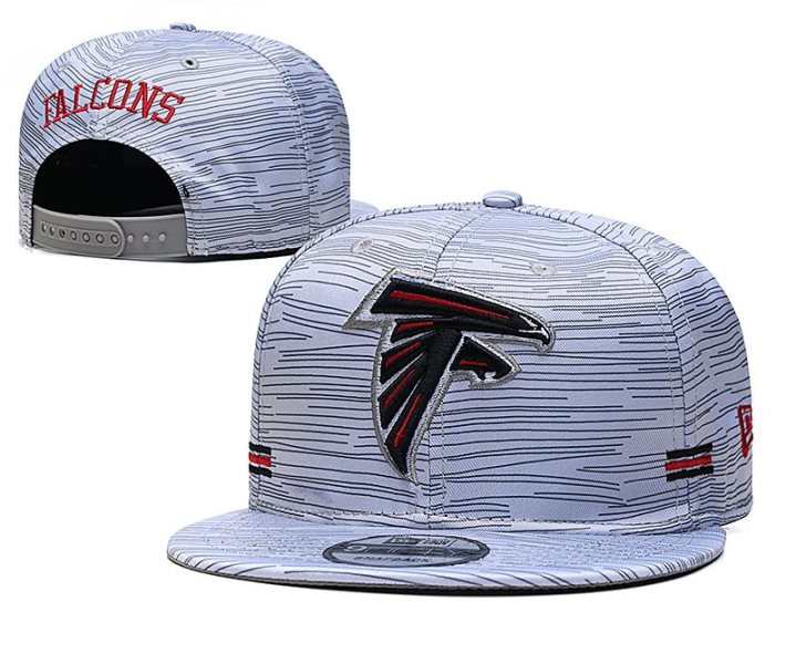 NFL Falcons Team Logo New Era Gray 2020 NFL Sideline Adjustable Hat TX