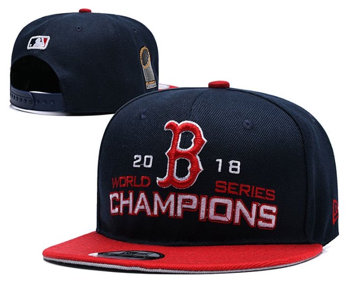 MLB Red Sox Navy 2018 World Series Champions 2 Tone Adjsutable Hat YD
