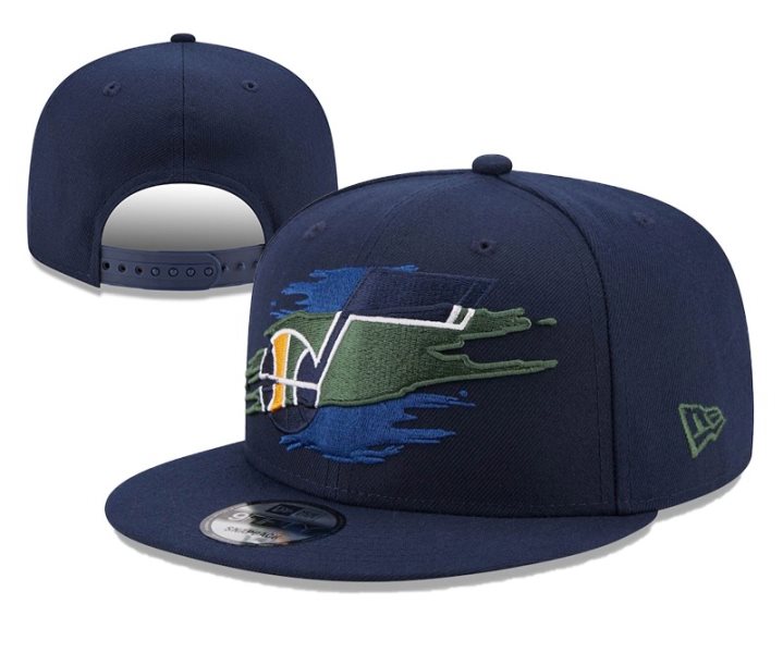 NBA Jazz Team Logo Tear Navy New Era Adjustable Hat YD