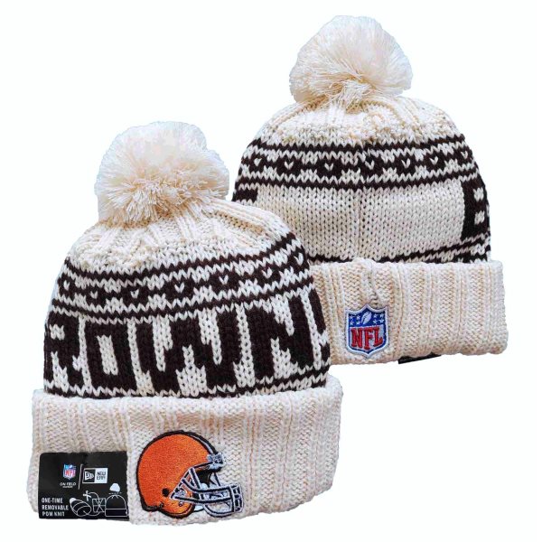 NFL Browns White 2021 New Knit Hat