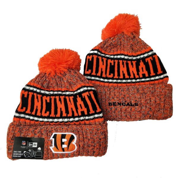 NFL Bengals Team Logo Orange Knit Hat YD