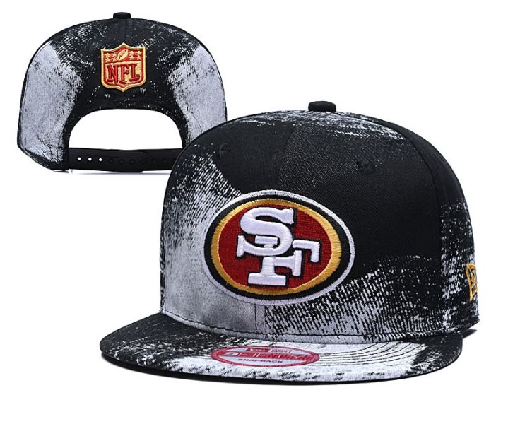NFL 49ers Team Logo Black Adjustable Hat SG