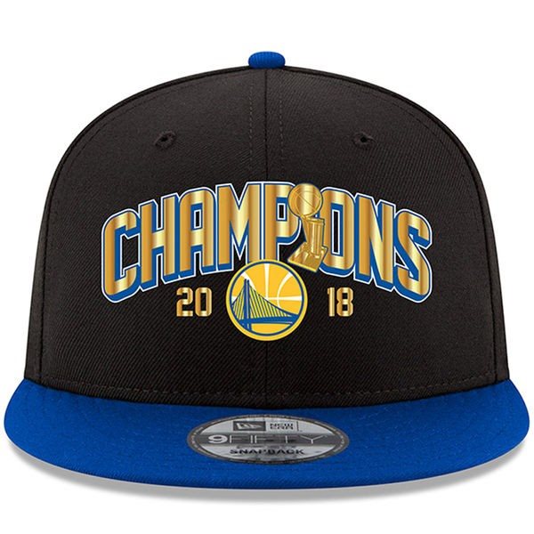 NBA Warriors 2018 NBA Finals Champions Black Ajustable Hat