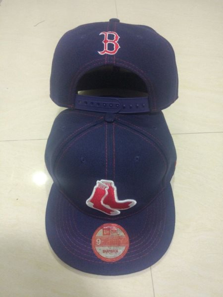 MLB Red Sox Team Logo Navy Adjustable Hat LT