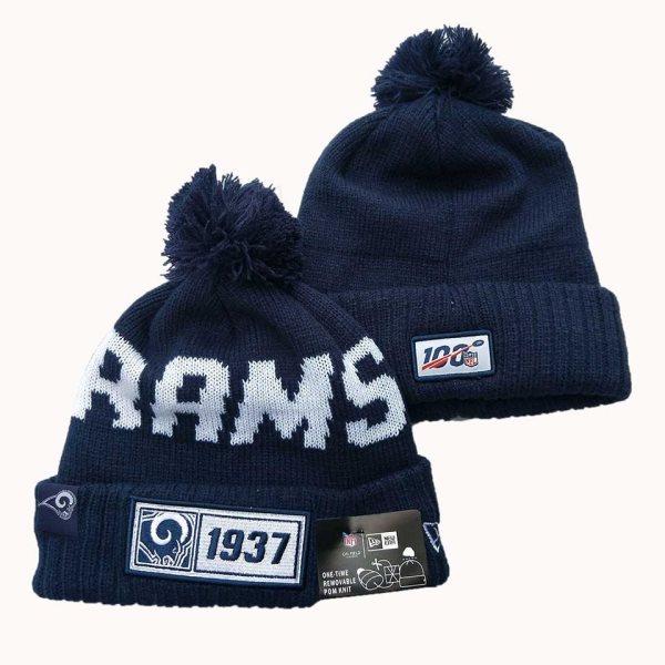 NFL Los Angeles Rams New Era 2019 Sideline Road Reverse Sport Knit Hats 013
