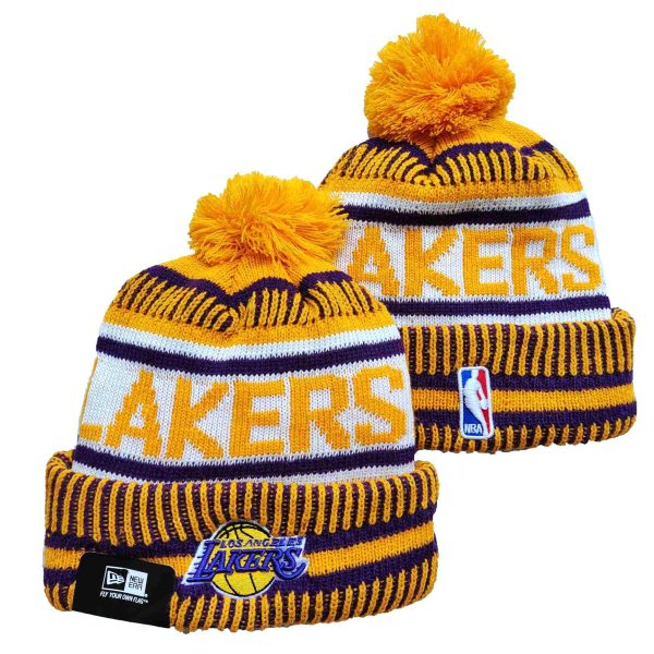 NBA Lakers Yellow Knit Hat