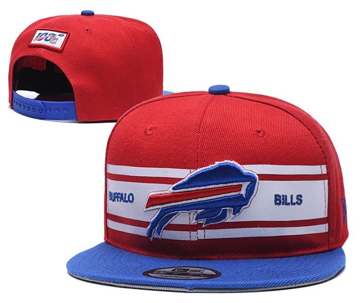NFL Bills Team Logo Red 100th Season Adjustable Hat YD