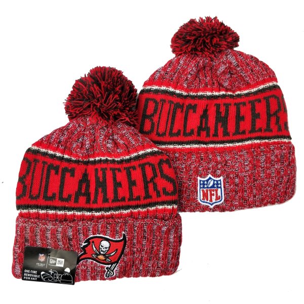 NFL Buccaneers Team Logo Red Pom Knit Hat YD