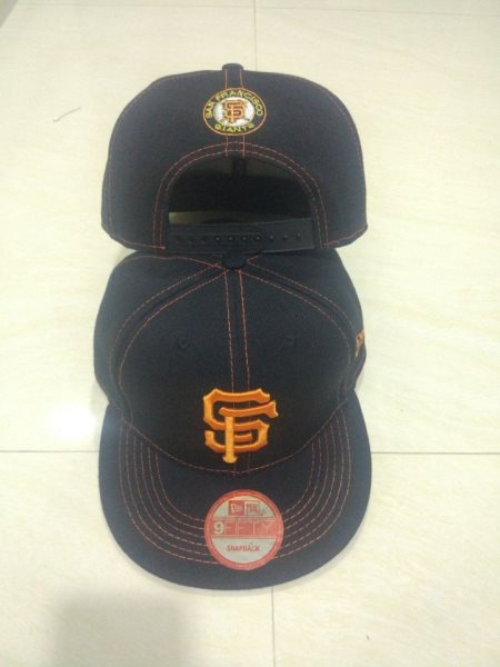 MLB San Francisco Giants Team Logo Black Adjustable Hat LT