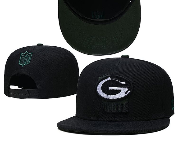 NFL Packers Team Logo Black New Era Adjustable Hat GS