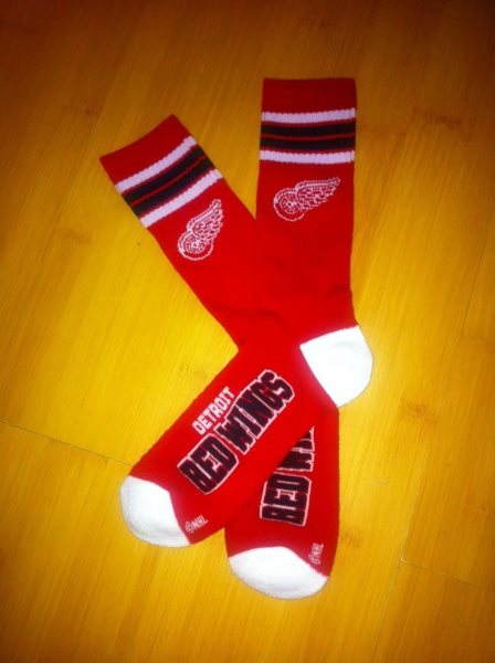 Detroit Red Wings Team Logo Red NHL Socks