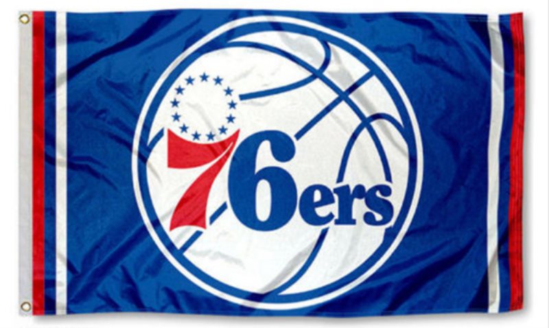 NBA Philadelphia 76ers Team Flag 3