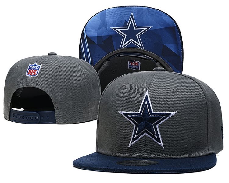 NFL Cowboys Team Logo Gray Adjustable Hats TX