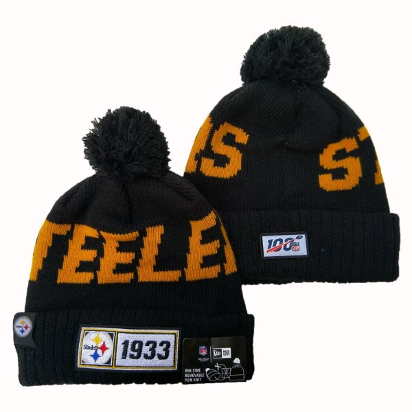 NFL Pittsburgh Steelers New Era 2019 Sideline Road Reverse Sport Knit Hats 041