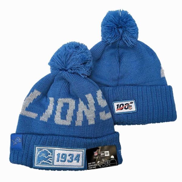 NFL Detroit Lions New Era 2019 Sideline Road Reverse Sport Knit Hats 018